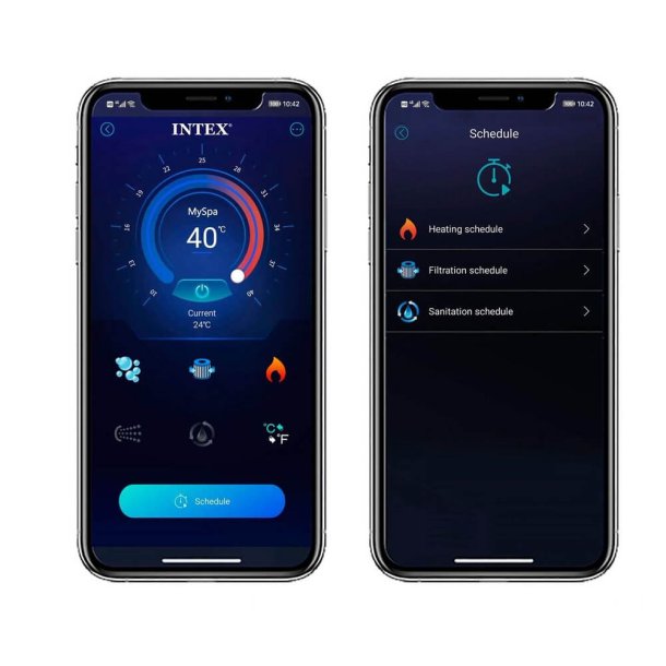 Intex PureSpa DeLuxe HWS 800 Oppustelig Udespa 4 personer