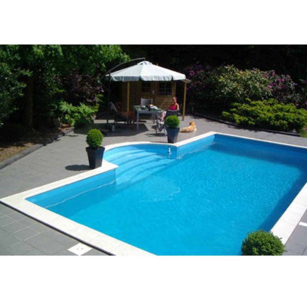 ISOGreen firkantet pool 1,50m dyb, 1,0 mm liner - 4 strrelser