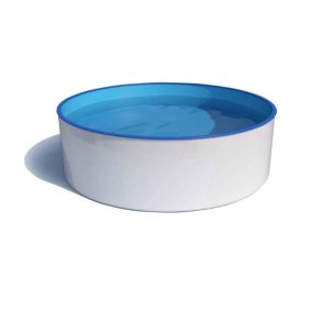 Ibiza rund stlvg - 6,00 x 1,50 m - gr vgtykkelse 0,75 mm 