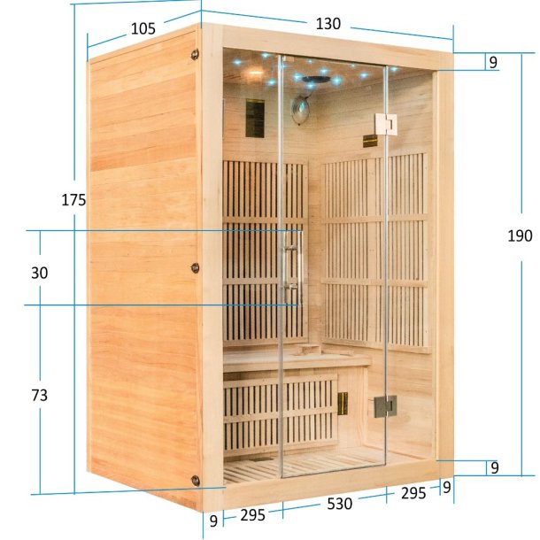 Infrar�d Sauna Kaisa 2 personer