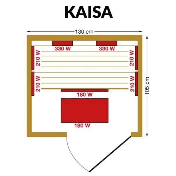 Infrar�d Sauna Kaisa 2 personer