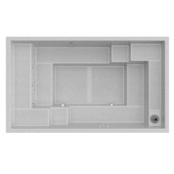 Keramisk Glasfiber Thalia Cocktail Pool - 3,9 x 2,3 x 0,8 m