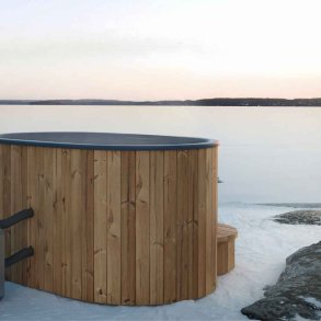 Koldtvandskar Oval OFURO - Gr&aring;  - Thermowood