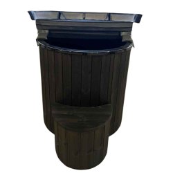 Koldtvandskar i Thermowood med indsats Black Edition Isbad