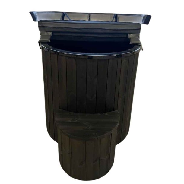 Koldtvandskar i Thermowood med indsats Black Edition Isbad