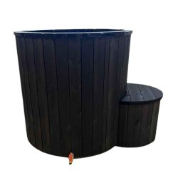 Koldtvandskar i Thermowood med indsats Black Edition Isbad