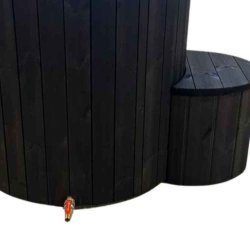 Koldtvandskar i Thermowood med indsats Black Edition Isbad