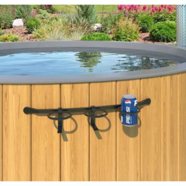 Kopholder Sort stbejern til vildmarksbad - 3 holder