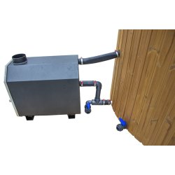 Brndeovn med Skorsten - Vildmarksbad - 30 kw - Aluminium