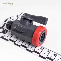Kugleventil 1/4" PVC  komplet med fittings