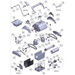 Lille brunt Blte til  Poolrobot Galeon MED