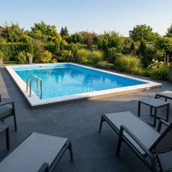 luksus styropor isoleret pool, pool pakke med stige, milj� med fliser
