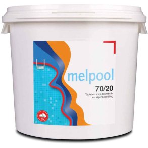 Melpool 70/20 klortabletter 5 kg - 20 g calciumhypoklorit (70%)
