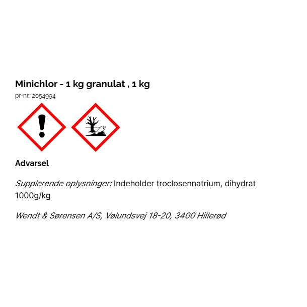 Spacare Minichlor - Klor Granulat - 1 kg