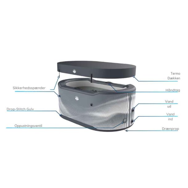 Netspa Isbad Jrvi med Cover - Oppustelig