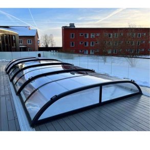 Nova Comfort Antracit  Pooltag - Klar Plast - Samle selv