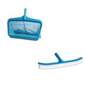 Pakke med Bundnet stort og Brste til Pool Rengring