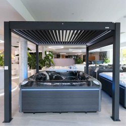 Pergola MotionFlex 400 bioklima med hvid LED-belysning