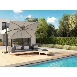 Platin Cantilever Have Parasol som drejer 360 grader Antracit