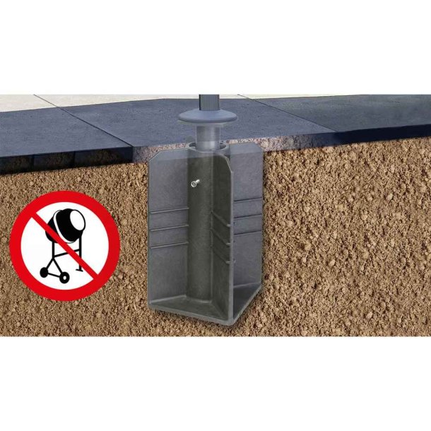 Platin Cantilever Have Parasol som drejer 360 grader Antracit