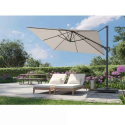Platin Cantilever Have Parasol som drejer 360 grader Antracit