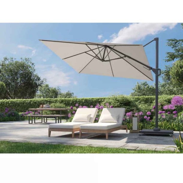 Platin Cantilever Have Parasol som drejer 360 grader Antracit