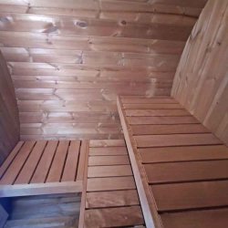 Pool Sauna 160 cm Glasfront Thermowood