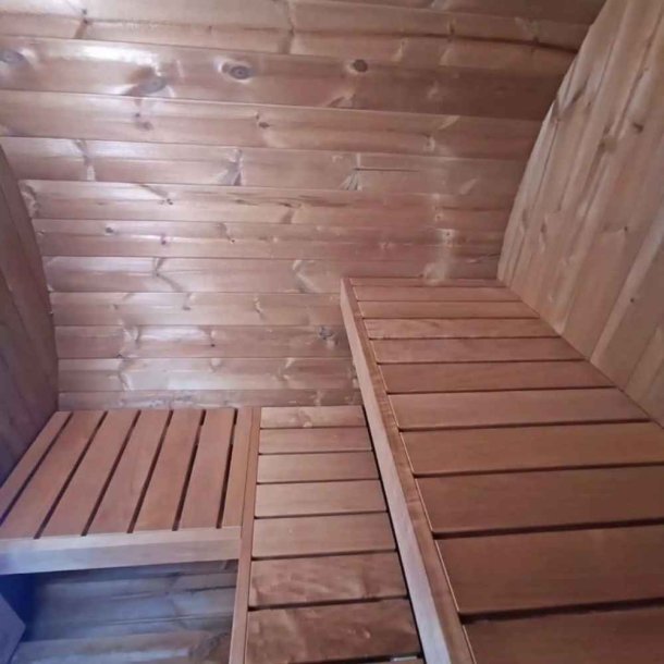 Pool Sauna 160 cm Glasfront Thermowood