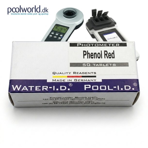 Pool Lab - Phenol Red - Refill Tabletter 50 stk - pH m&aring;ling