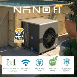Poolex Nano FI 5 kW varmepumpe med WiFi til pool