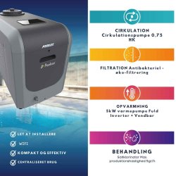 Poolex Poolican Filtrering, saltklorinator og opvarmning WIFI