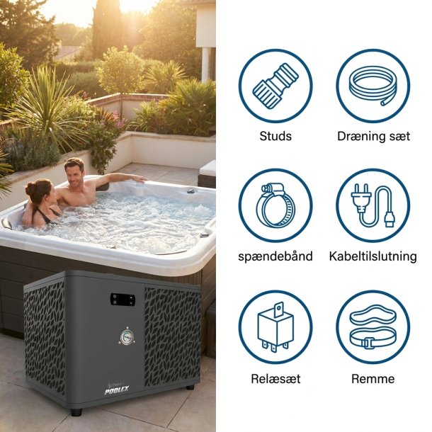 Poolex Spawer O'Spa K&oslash;ler(chiller) og Varmepumpe til Spa 5 kw Wifi