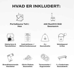 PortaSauna Hex 1.8m x 1.8m x 2.1m