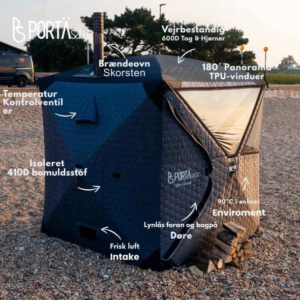 PortaSauna Hex 1.8m x 1.8m x 2.1m