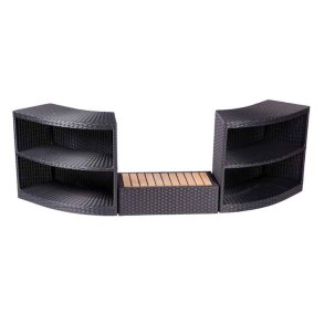 Rattan Mbel st til Octagonal oppustlig Spa