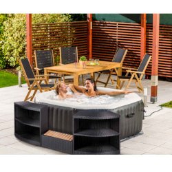 Rattan Mbel st til Octagonal oppustlig Spa