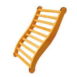 Rygsttte Abachi til Sauna og Infrard Sauna