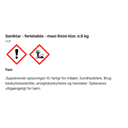 Saniklar - Ferietablet - Maxi 6000 -  Klor - 600 g