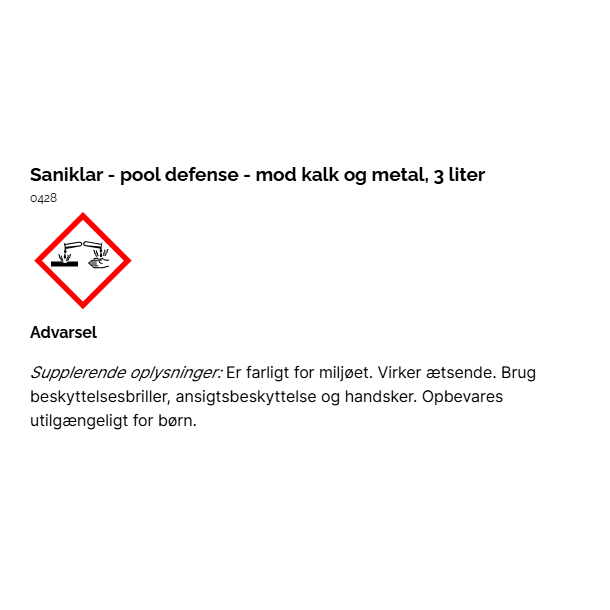 Saniklar - Pool Defense - mod kalk og metal - 3 L