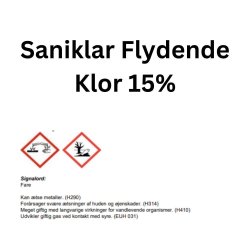 Saniklar Flydende Klor 15% 22 Kg Natriumhypochlorit
