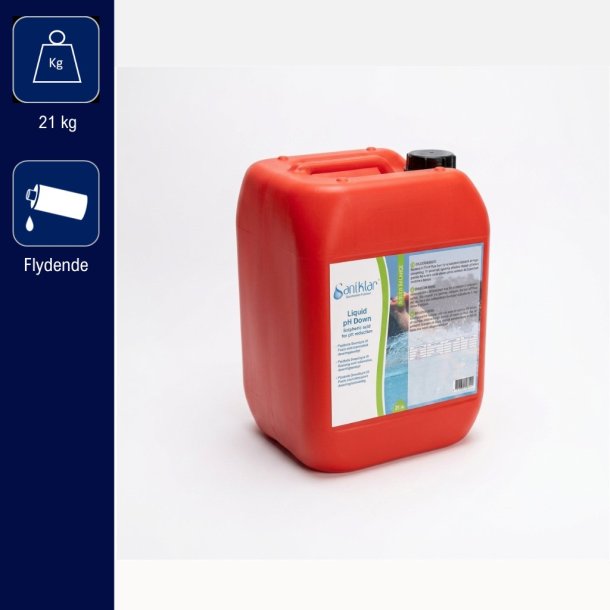 Saniklar pH down Flydende svovlsyre 14% 21 kg