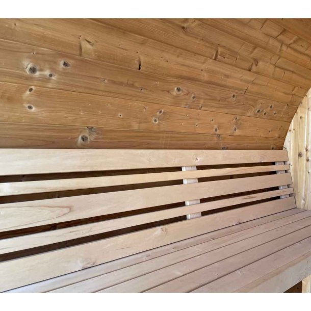 Sauna tnde Deluxe 2,8 m Panorama glas front Saml selv