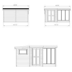 Sauna Anita med 2 rum Saml selv