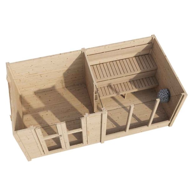 Sauna Anita med 2 rum Saml selv