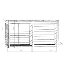 Sauna Anita med Terrasse Saml selv