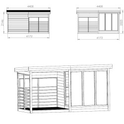 Sauna Anita med Terrasse Saml selv