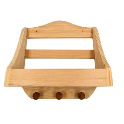 Sauna Hylde i Tr med 3 kroge