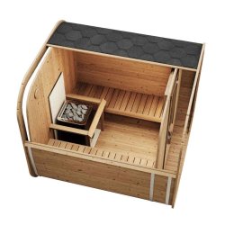 Sauna ICON 220 XL med glas dr saml Selv