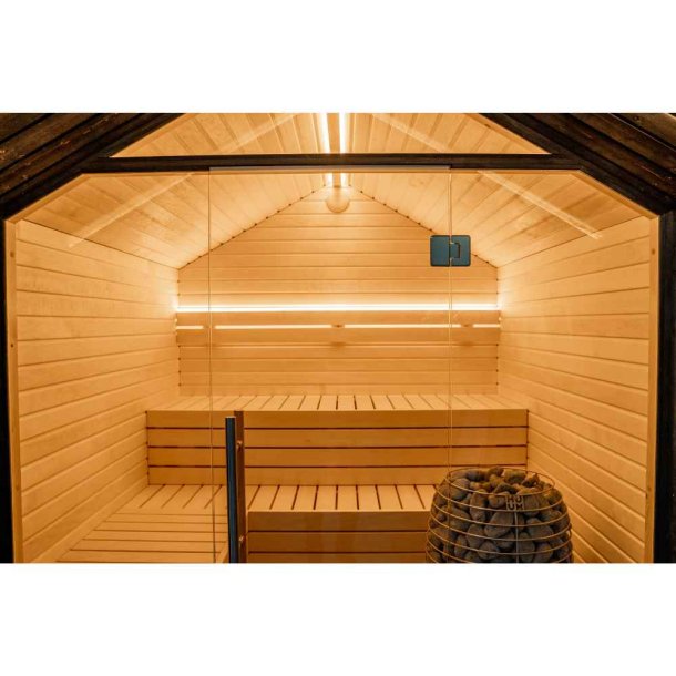 Sauna LUMI med isoleret spids tag