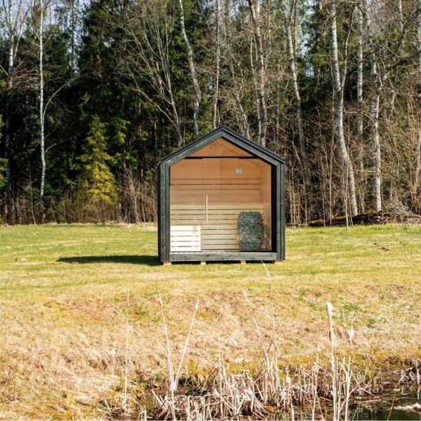 Sauna LUMI med isoleret spids tag